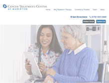 Tablet Screenshot of hazletoncancercenter.com